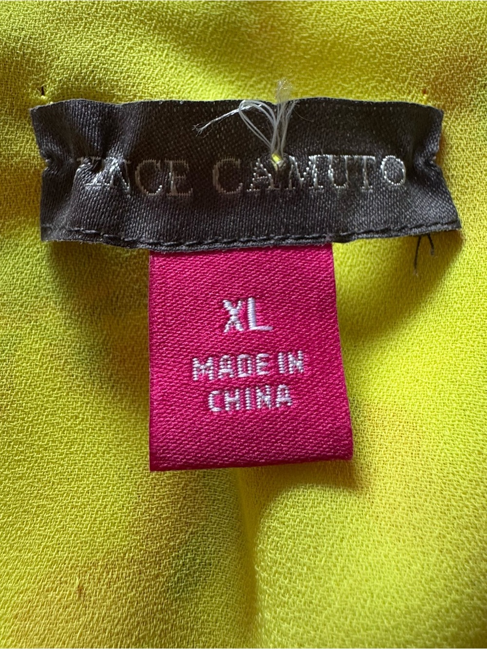 Vince Camuto Floral Sheer Sleeve Blouse XL Yellow Statement Sleeve Top - Picture 5 of 9